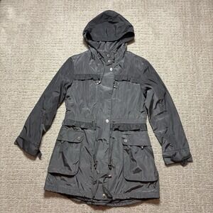 Betsy Johnson Anorak Hooded Parka Jacket Windbreaker Liner Sz Medium Full Zip